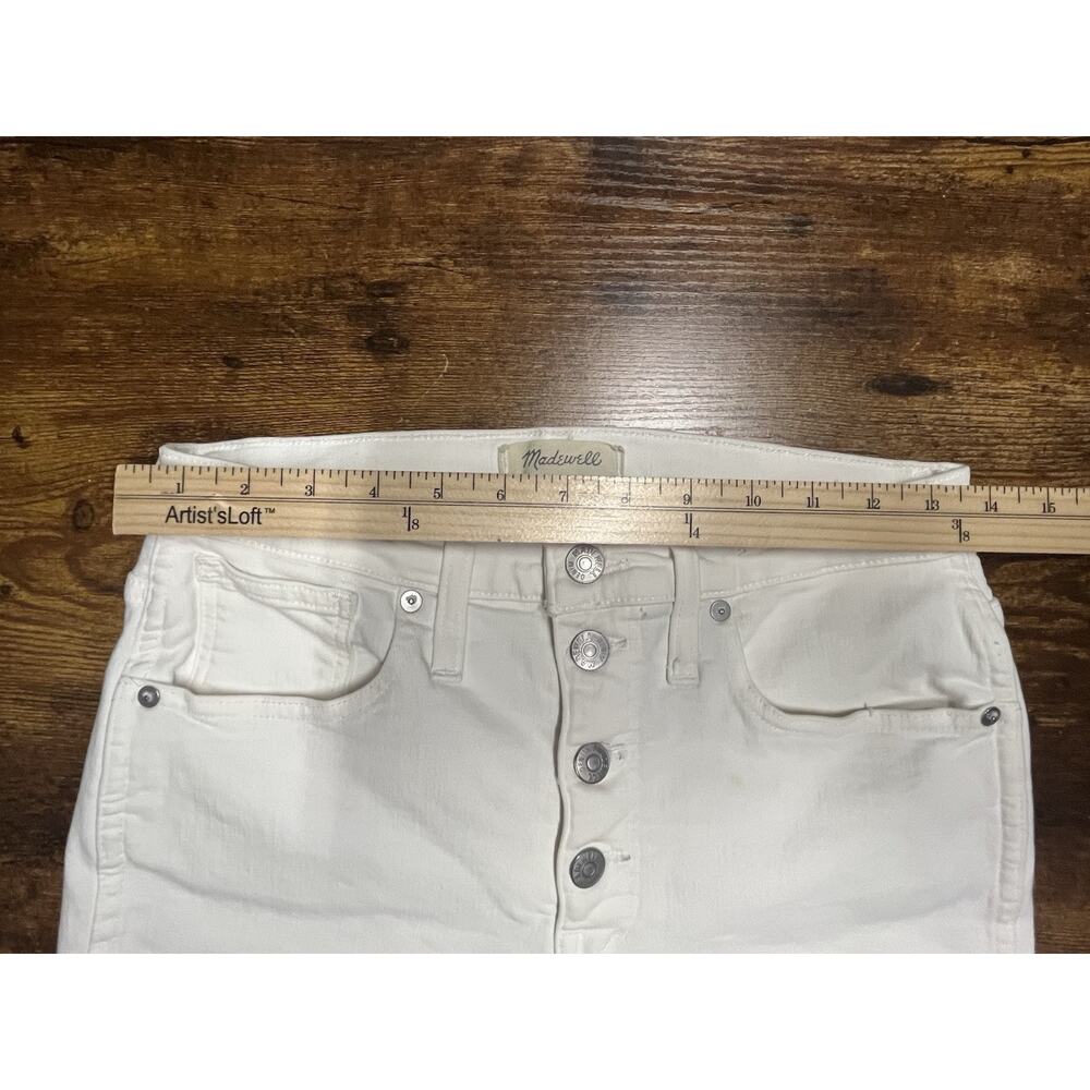 Madewell Women's White High Rise Cropped Button fly Jeans Size 27" - Picture 11 of 14